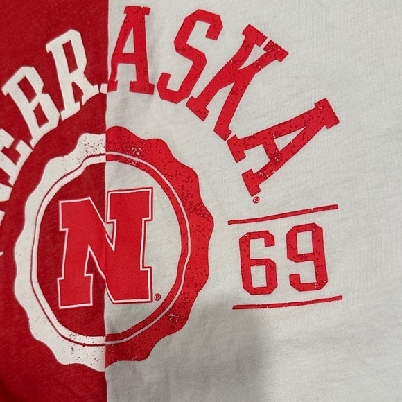 Nebraska Red and White Short Sleeve Tee - Picture 11 of 16